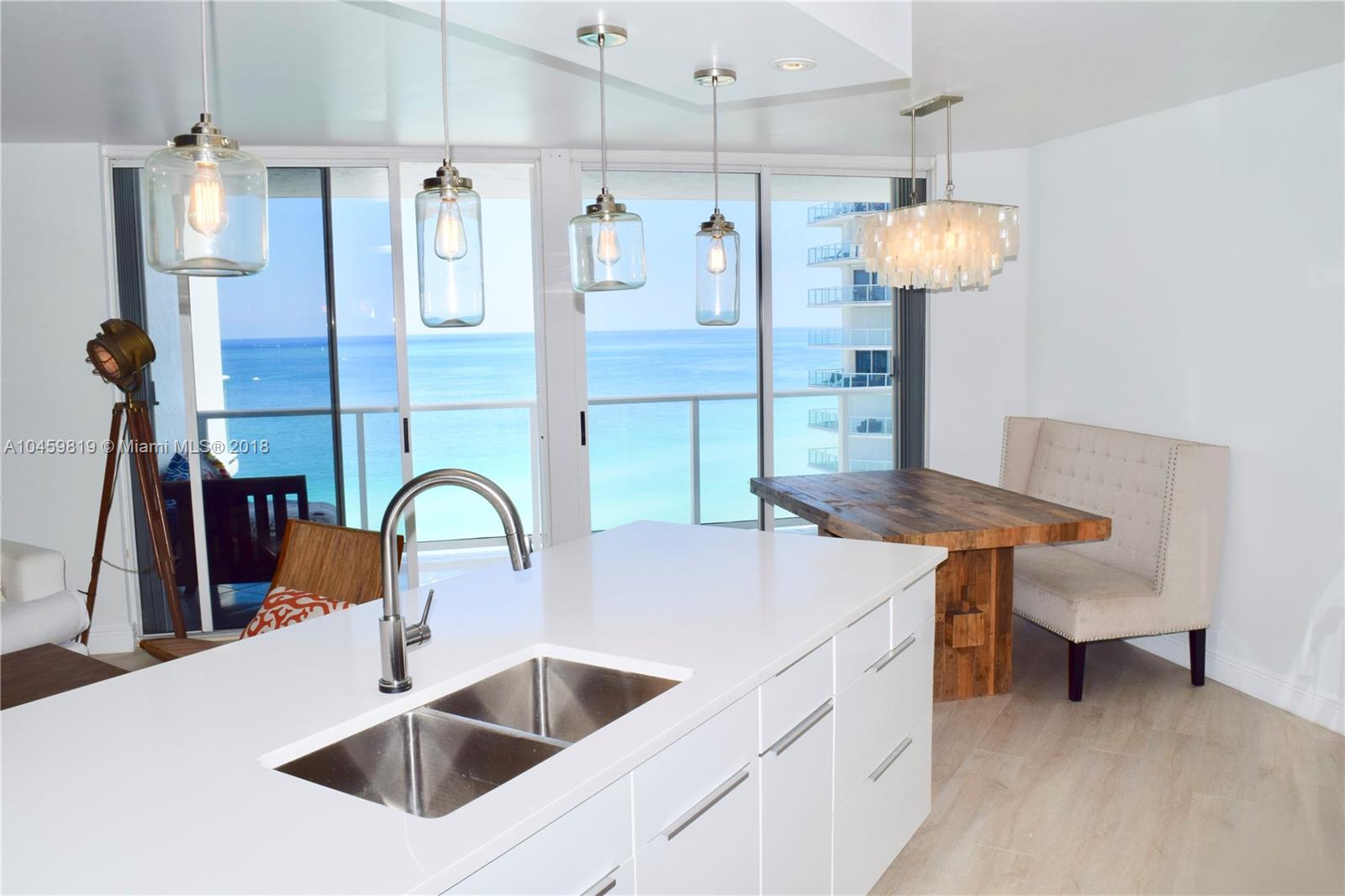 Open kitchen with beautiful ocean view