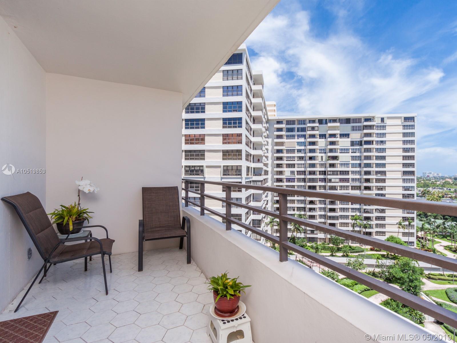Photo of 500 THREE ISLANDS BL #805, Hallandale, Florida, 33009 - BALCONY VIEW