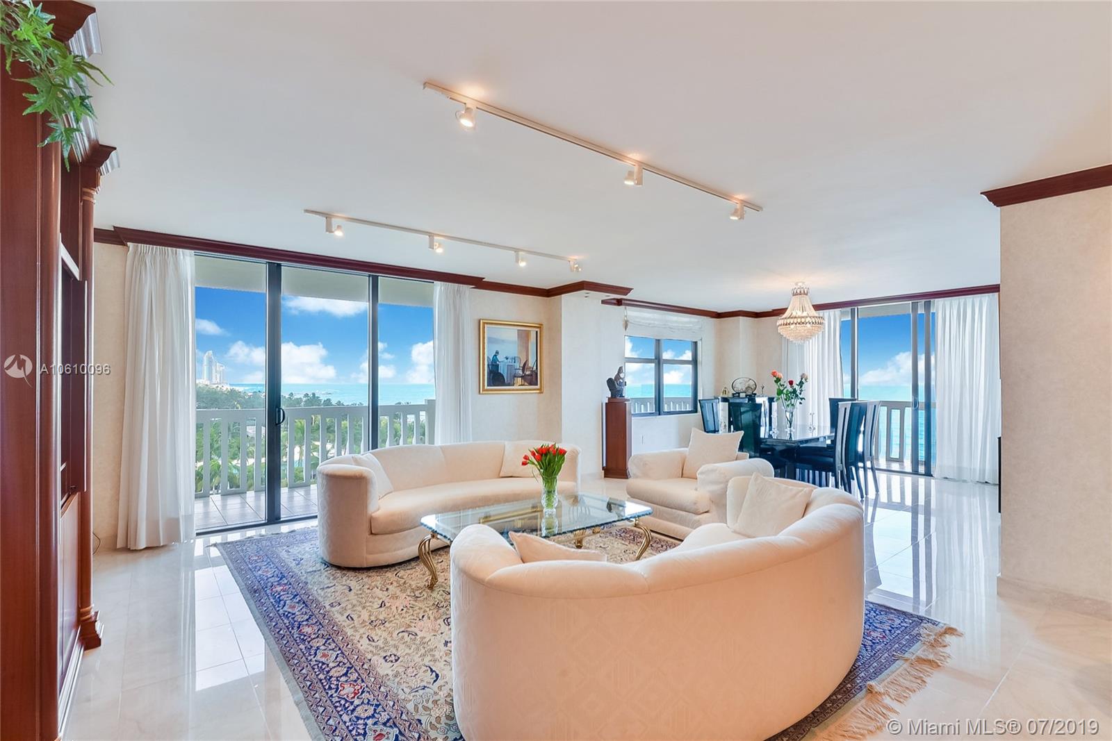 Photo of 9801 Collins Ave #8A Direct Ocean, Bal Harbour, Florida, 33154 - Ocean View from the Entrance door