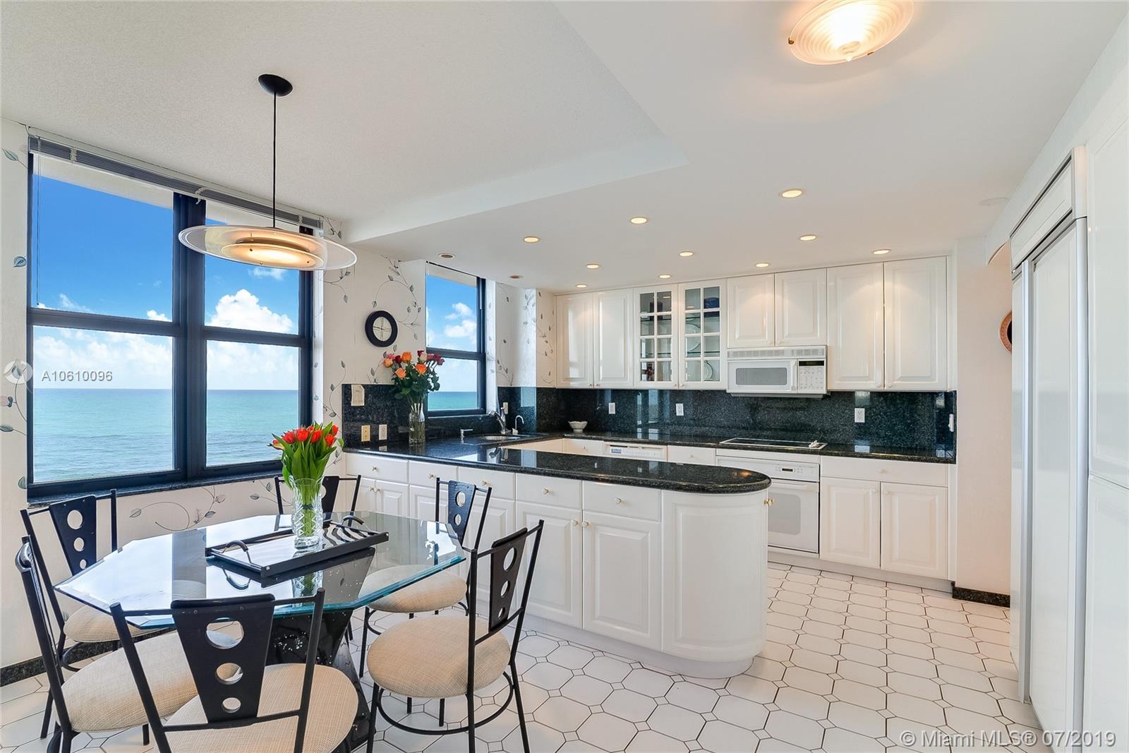 Photo of 9801 Collins Ave #8A Direct Ocean, Bal Harbour, Florida, 33154 - Living-room Dining-room open floor plan looking the ocean