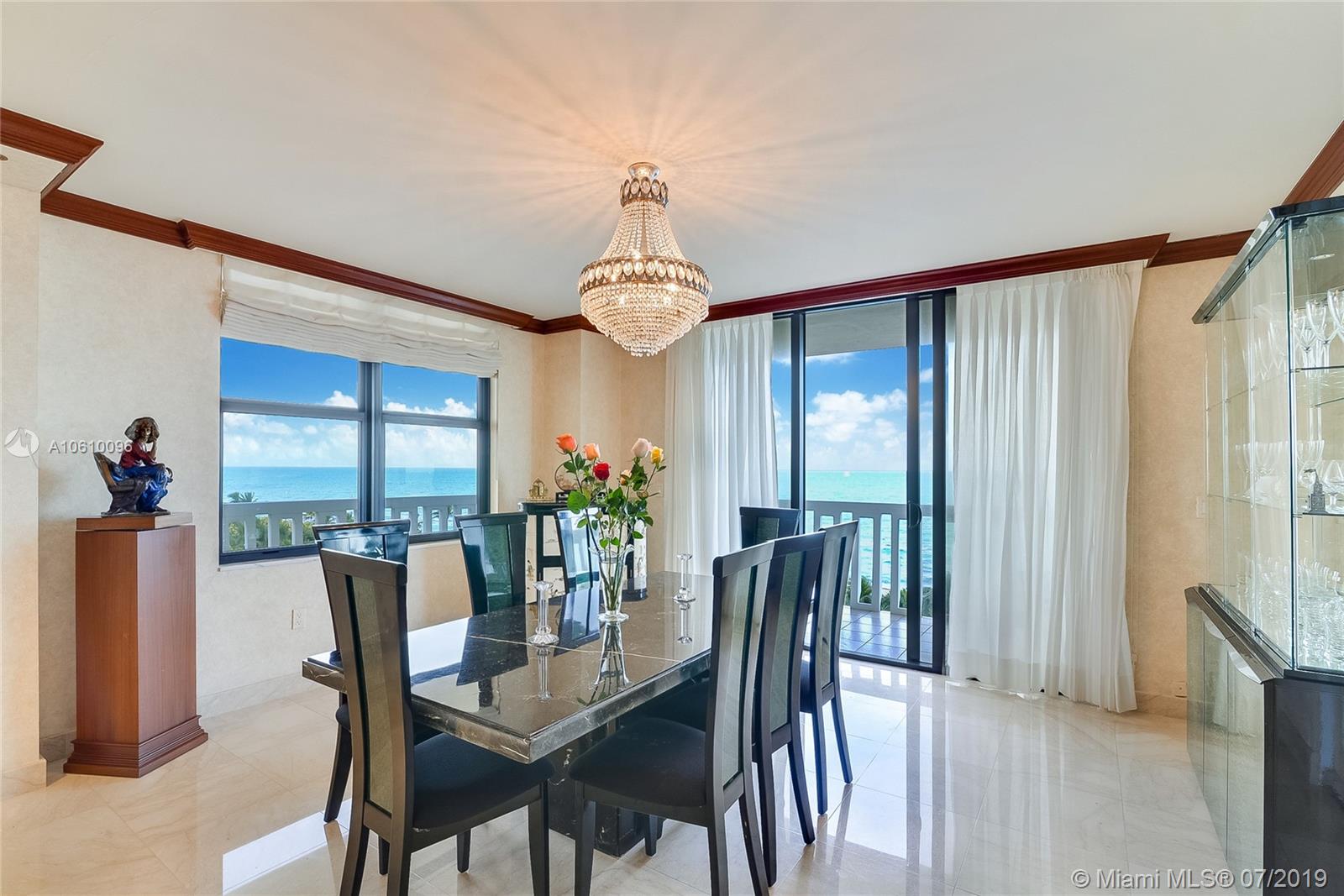 Photo of 9801 Collins Ave #8A Direct Ocean, Bal Harbour, Florida, 33154 - A beautiful Kitchen with amazing ocean views
