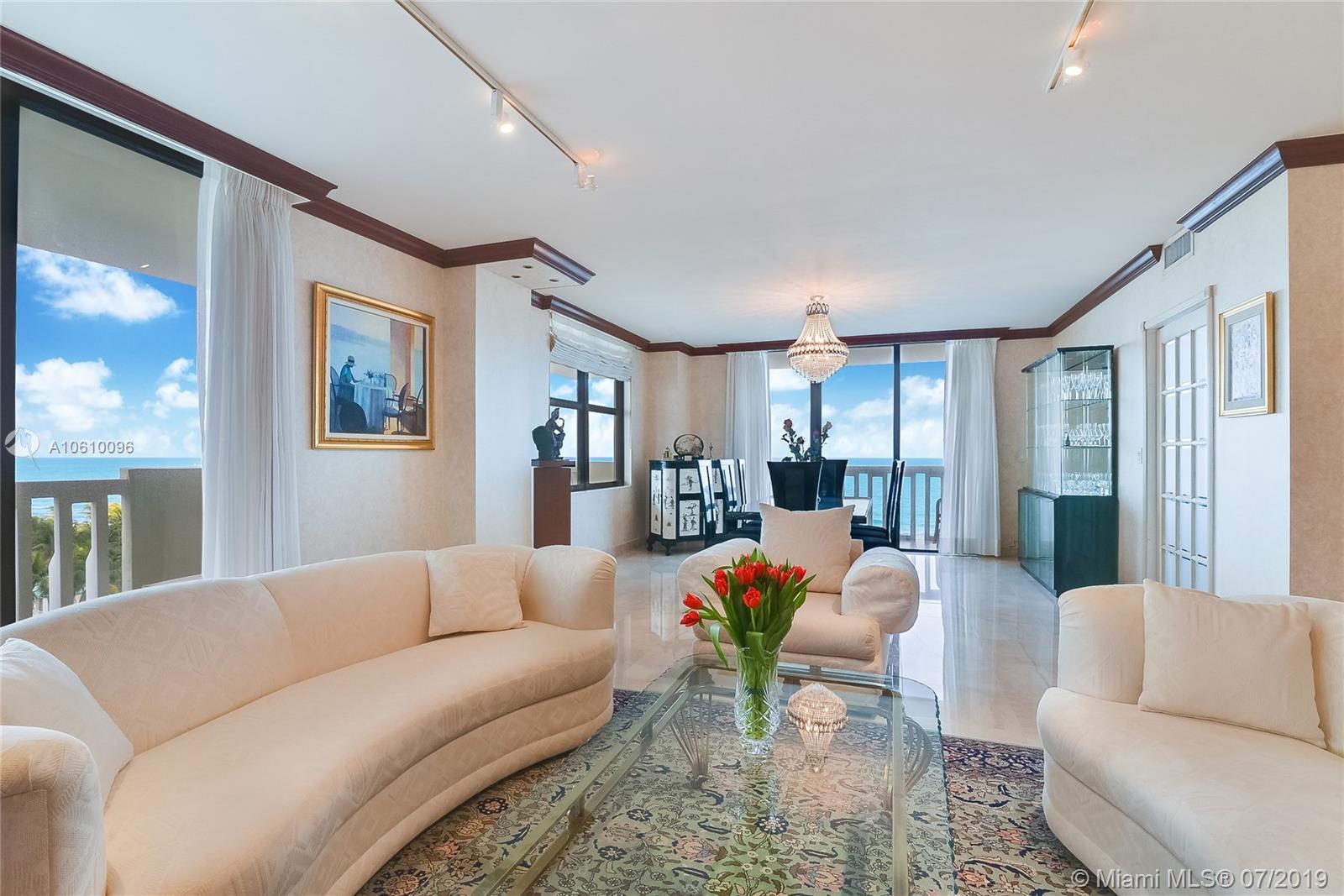 Photo of 9801 Collins Ave #8A Direct Ocean, Bal Harbour, Florida, 33154 - Dinning-room with amaizing ocean views