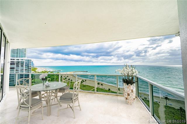 Photo of 10225 Collins Ave #901, Bal Harbour, Florida, 33154 - Digitally staged 700+ SF wraparound balcony offering unobstructed northeastern-facing views.