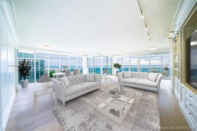 Photo of 10225 Collins Ave #901, Bal Harbour, Florida, 33154 - Digitally staged living and dining room.