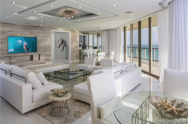 Photo of 9703 Collins Ave #1800, Bal Harbour, Florida, 33154 - LIVING-DINING OPENS TO BALCONY ON OCEAN