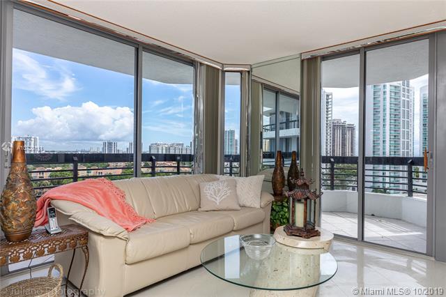 Photo of 3500 Mystic Pointe Dr #1205, Aventura, Florida, 33180 - Cozy Den Facing Breathtaking Views-Corner Balcony. Furniture is available for sale.