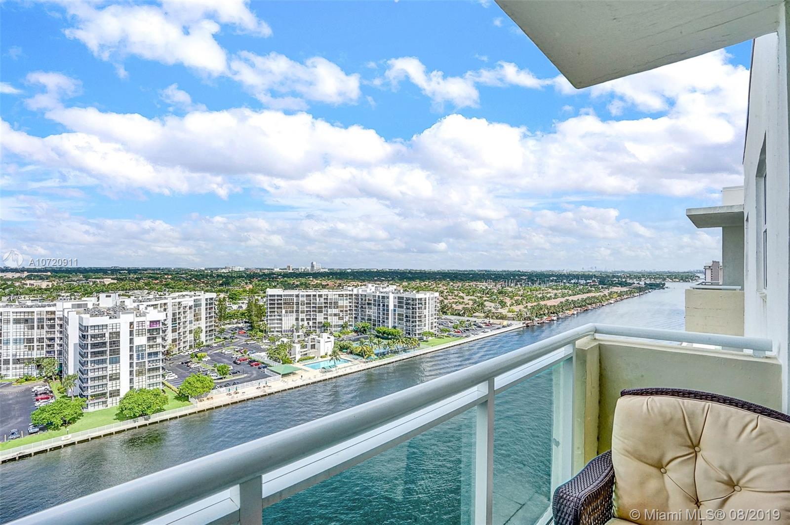 Photo of 3000 Ocean Dr #PH1612, Hollywood, Florida, 33019 - View from Balcony facing West on the Intracoastal