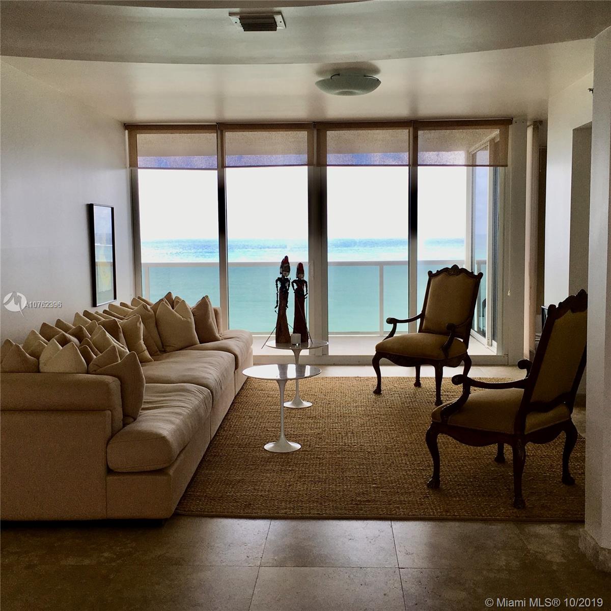 Living Room with direct ocean views