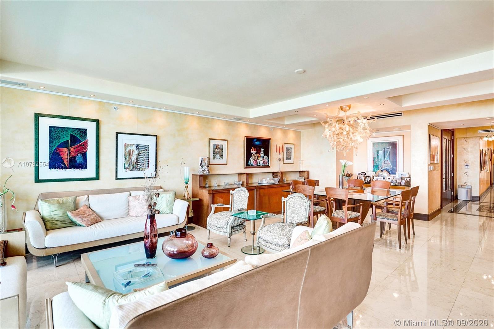 Photo of 20201 Country Club Dr #2309, Aventura, Florida, 33180 - Beautiful marble floors, spacious living room, dining room areas.