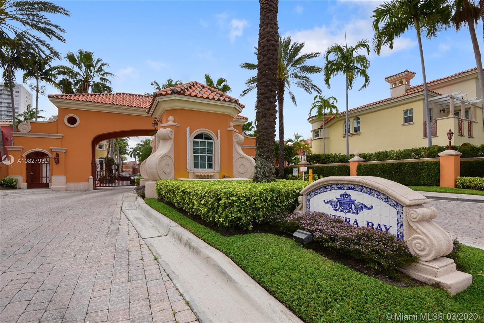 Entry to Aventura Bay Townhomes