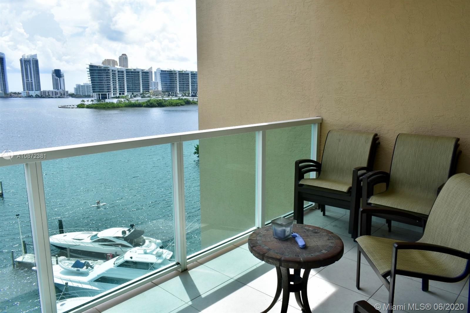 Photo of 3330 190th St #811, Aventura, Florida, 33180 - Enjoy spectacular unobstructed water view from your balcony.