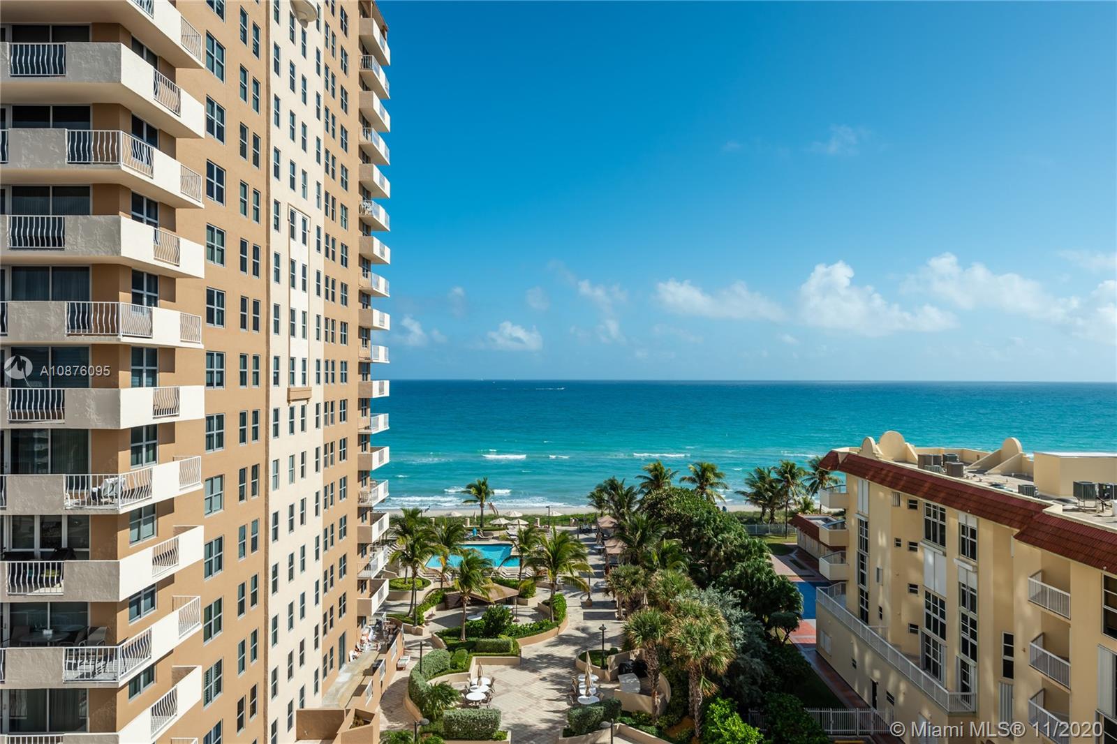 Ocean View from your wrap-around balcony. 1920 S Ocean Drive, #9B, Hallandale Beach.