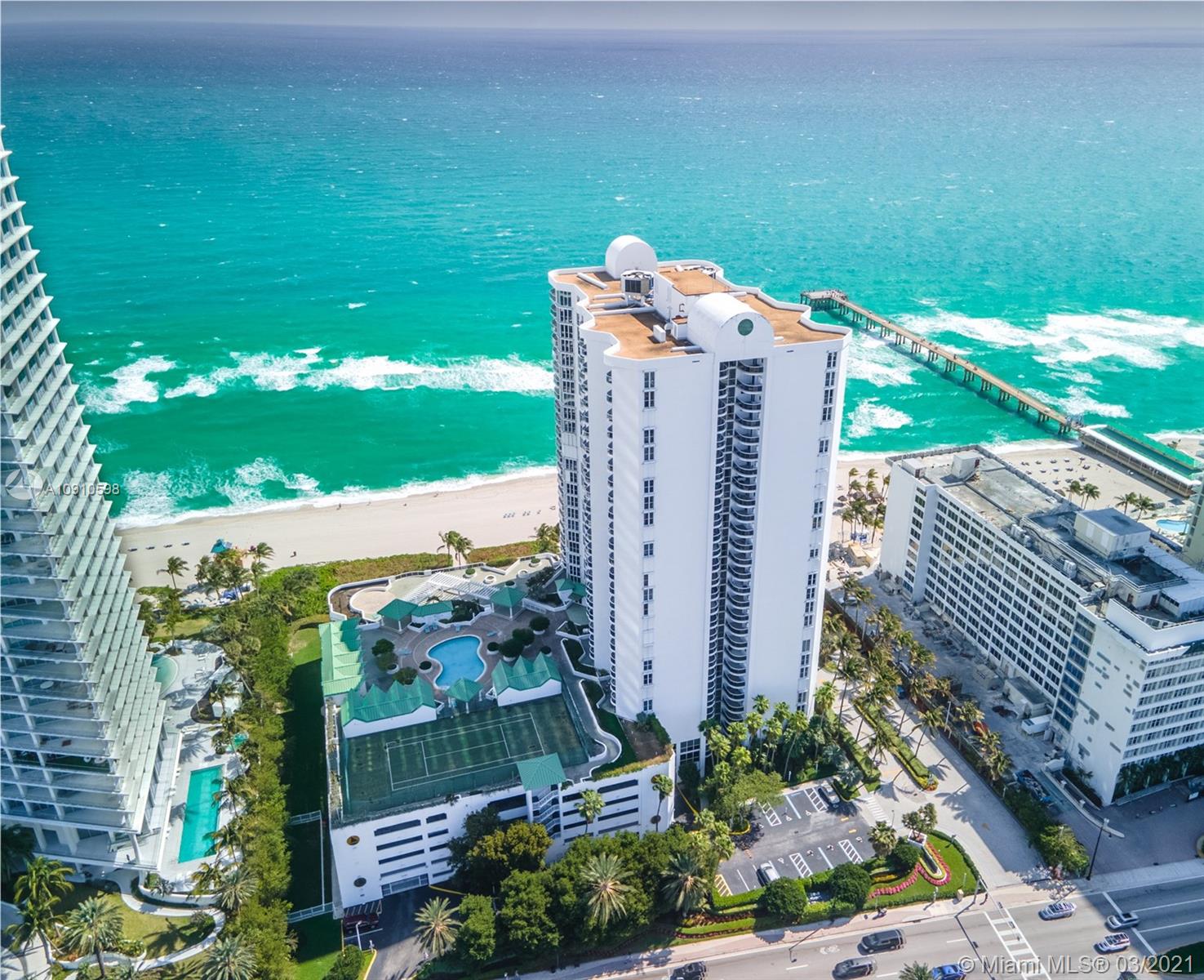 Tennis court, swimming pool and Beach - Sands Pointe Ocean Condominium # 604