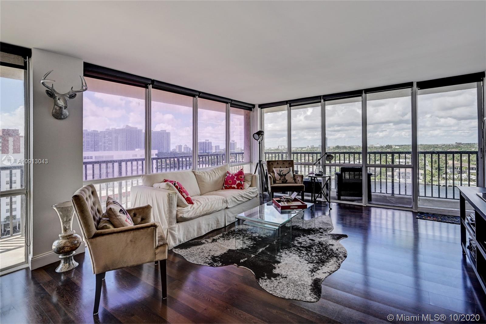 Stunning open concept Living room with Breathtaking water Views