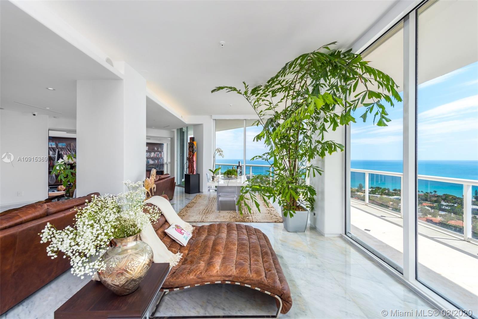 Photo of 3802 207th St #2902, Aventura, Florida, 33180 - Family room with beautiful Intracoastal and Ocean views