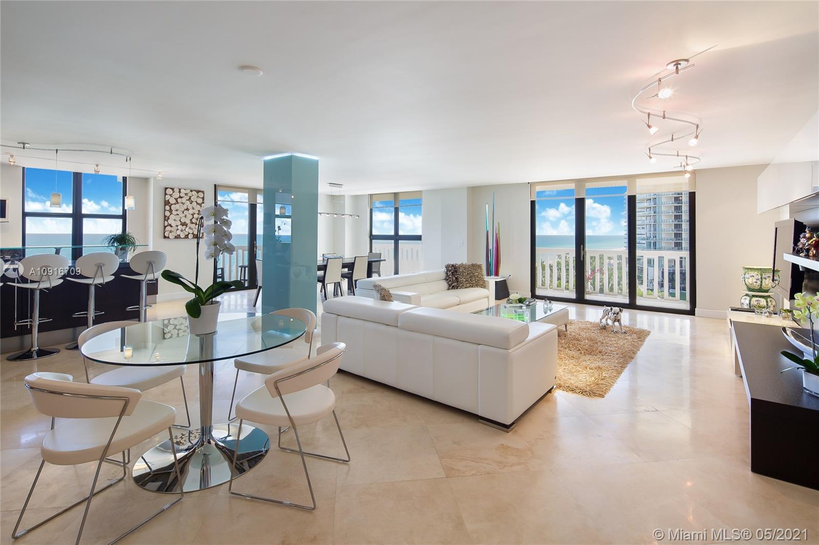 Photo of 9801 Collins Ave #11B Direct Ocean, Bal Harbour, Florida, 33154 - Looking East