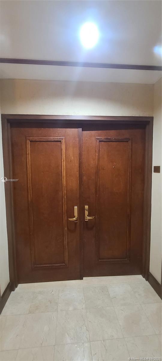 Double door entrance.
