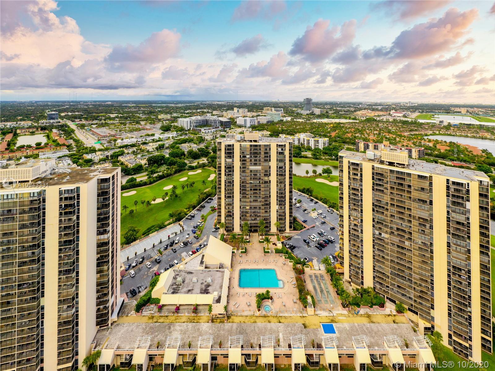 Photo of 20301 Country Club Dr #PH24, Aventura, Florida, 33180 - CORONADO TOWERS AERIAL VIEW. BUILDING II IN THE MIDDLE.