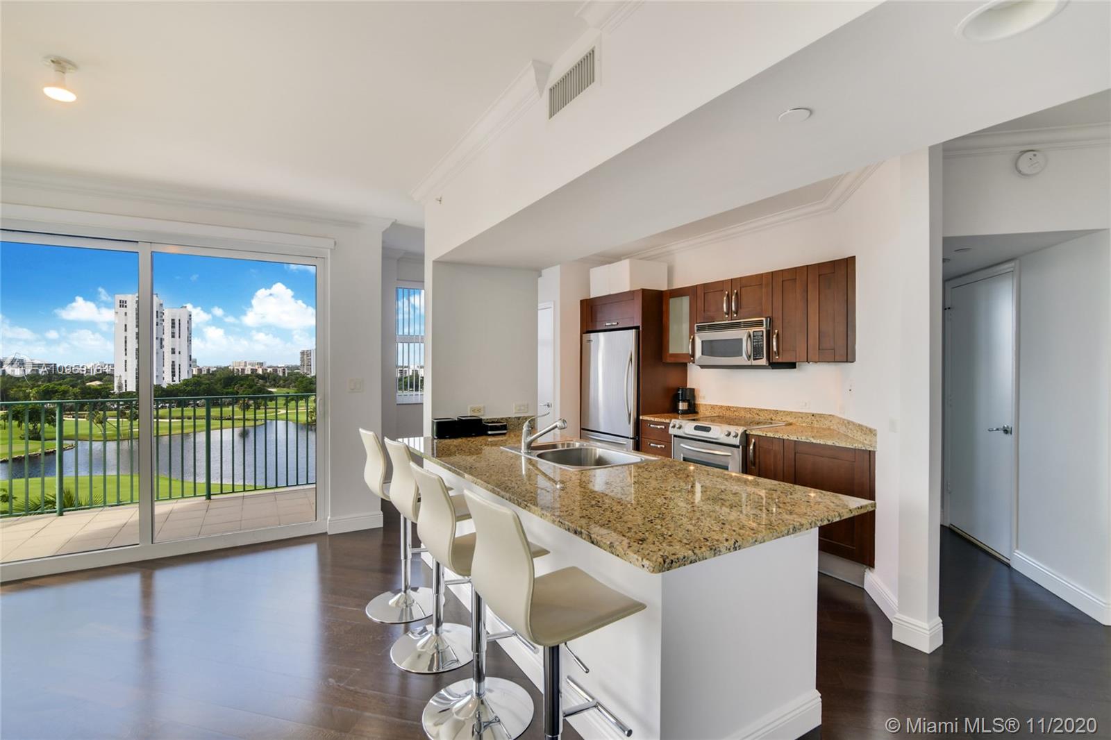 Kitchen also with golf views