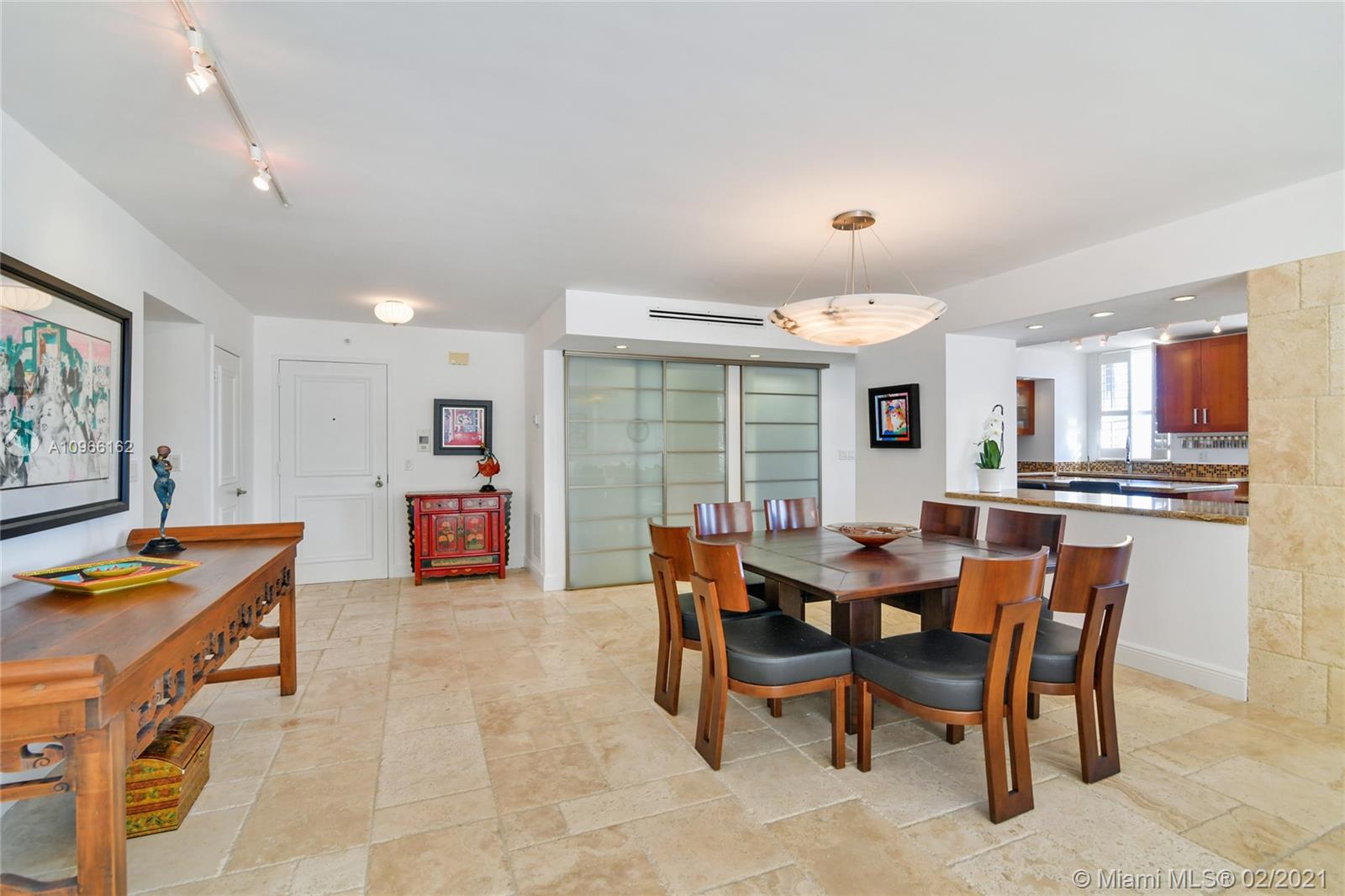 Photo of 9801 Collins Ave #4Z Direct Ocean, Bal Harbour, Florida, 33154 - Open Floor plan Entrance, Living room, dining room, Kitchen