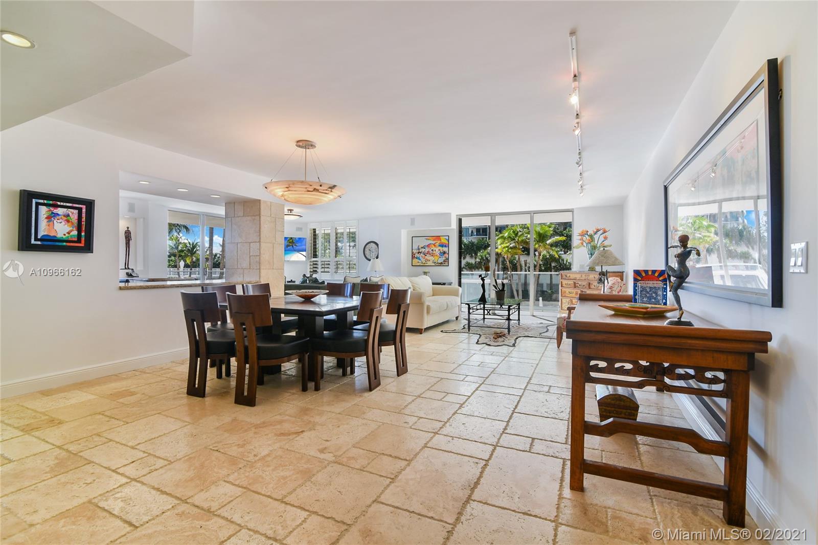 Photo of 9801 Collins Ave #4Z Direct Ocean, Bal Harbour, Florida, 33154 - Looking the entrance door Dinning-room and open kitchen