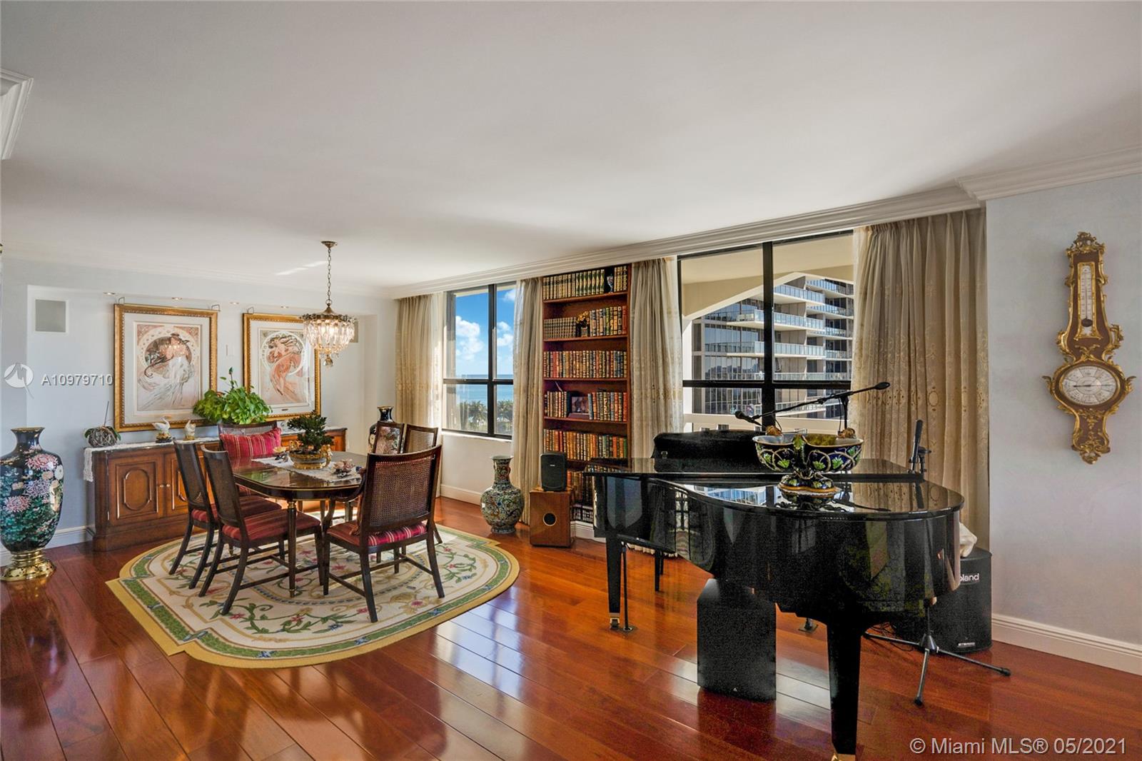 Photo of 9801 Collins Ave #10R, Bal Harbour, Florida, 33154 - Dining room looking ocean views