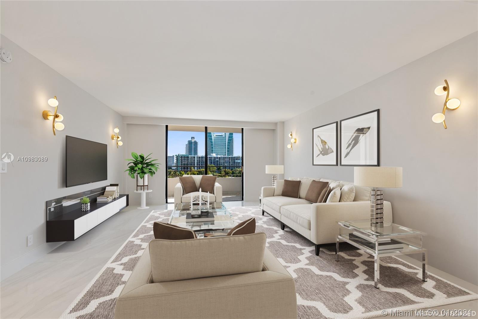 Virtually Staged Totally Renovated Living Room