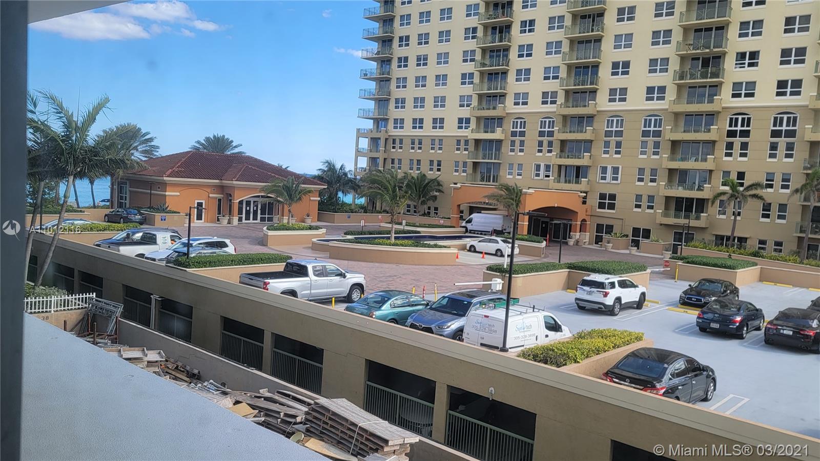 Photo of 2030 Ocean Dr #211, Hallandale Beach, Florida, 33009 - Balcony View. Balcony will have new glass railings installed.