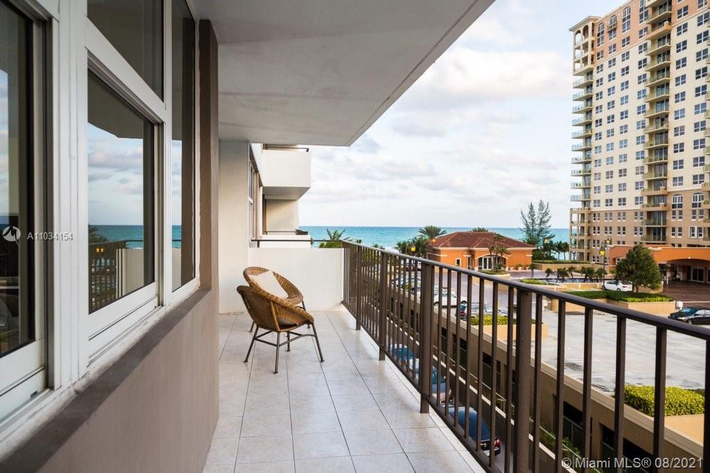 Photo of 2030 Ocean Dr #309, Hallandale Beach, Florida, 33009 - View from the Balcony. Balcony is Directly South with Some Ocean View.