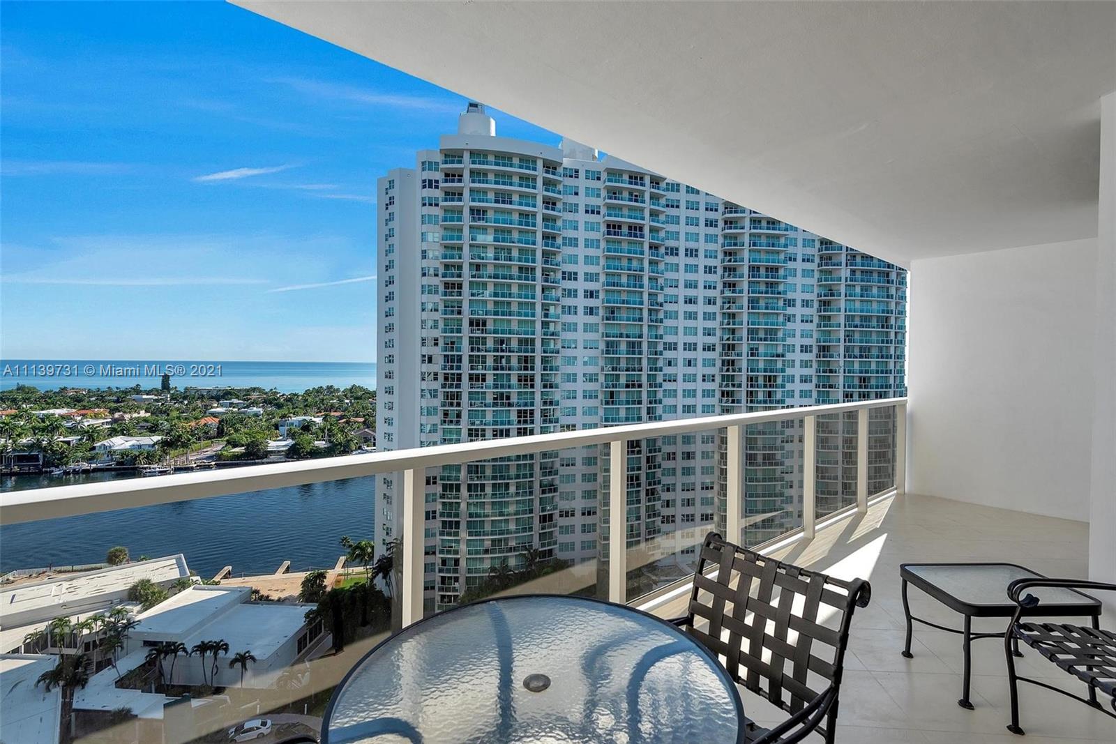 Beautiful east view of intracoastal and Atlantic from balcony