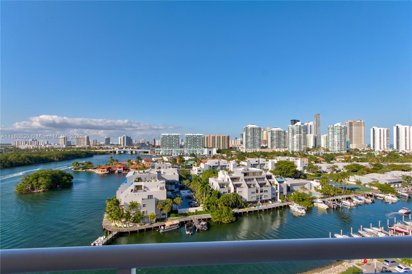 Amazing north-facing views of Intracoastal, ocean to the east, and Oleta State Park to the west