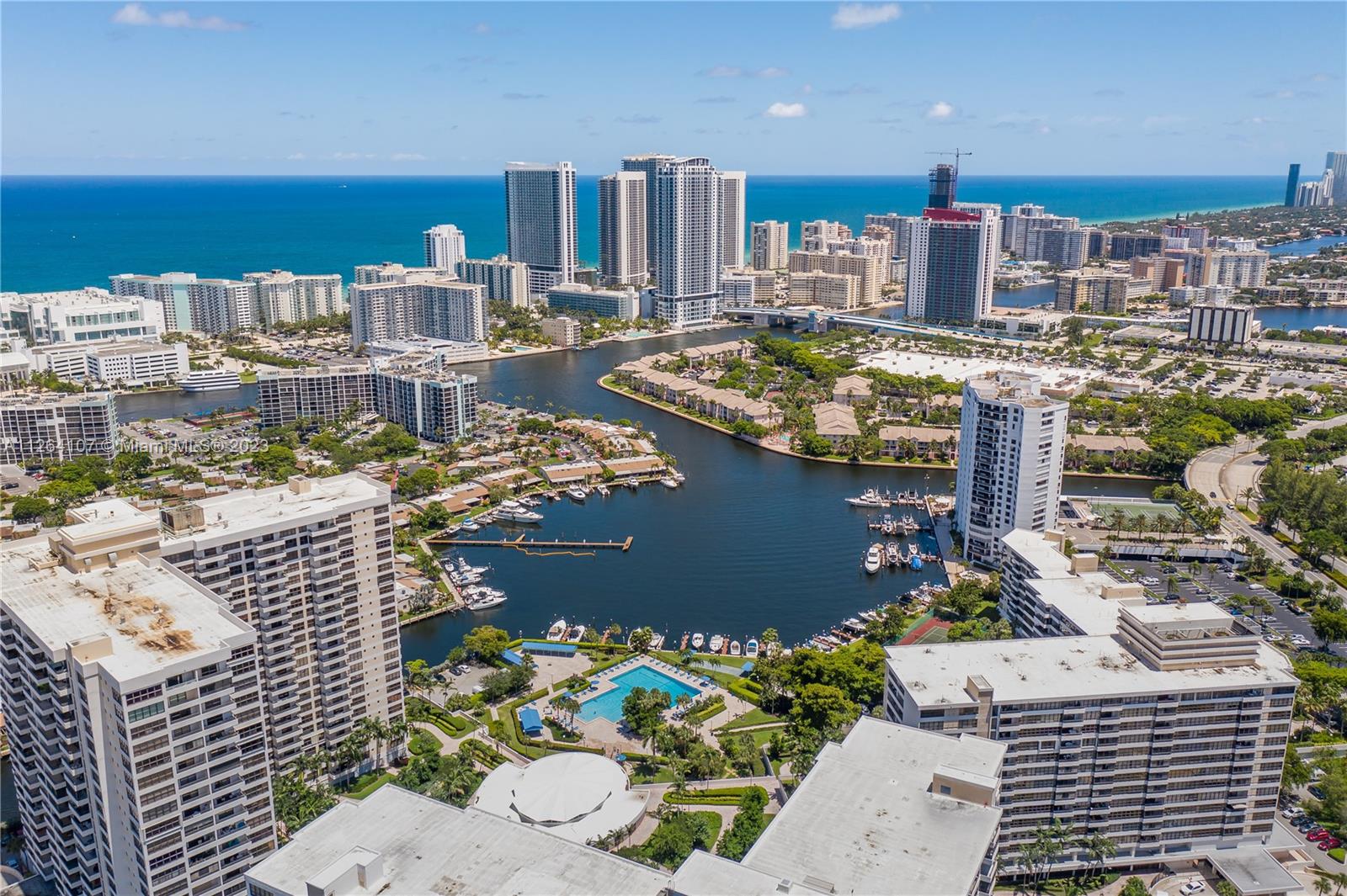 Photo of 600 Three Islands Blvd #609, Hallandale Beach, Florida, 33009 - Entry - Kitchen, Dining & Living