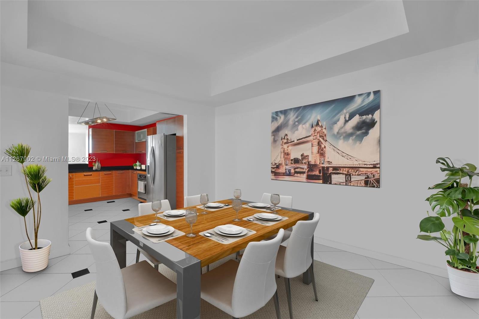 Photo of 3330 190th St #1716, Aventura, Florida, 33180 - Dinning Area Photos virtually staged with furniture