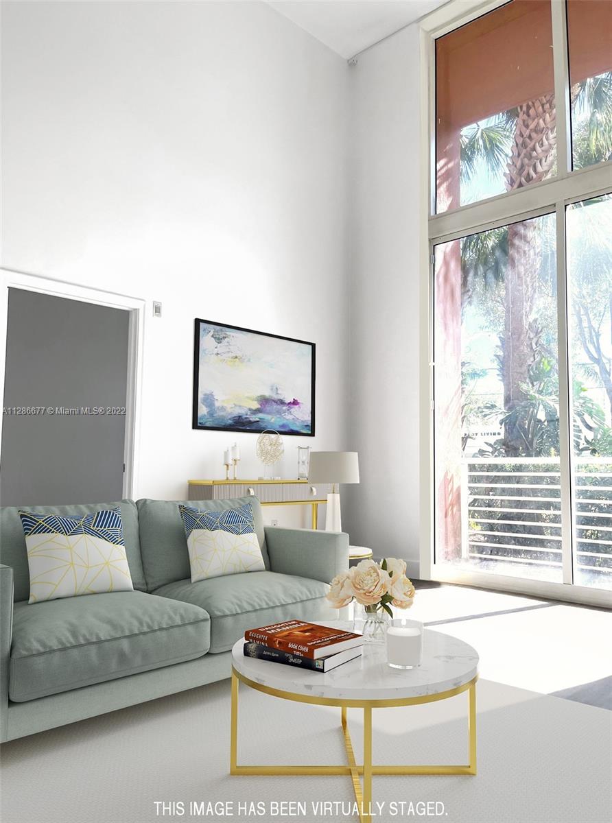 Photo of 2775 187th St #115, Aventura, Florida, 33180 - Living room with 20-foot ceilings