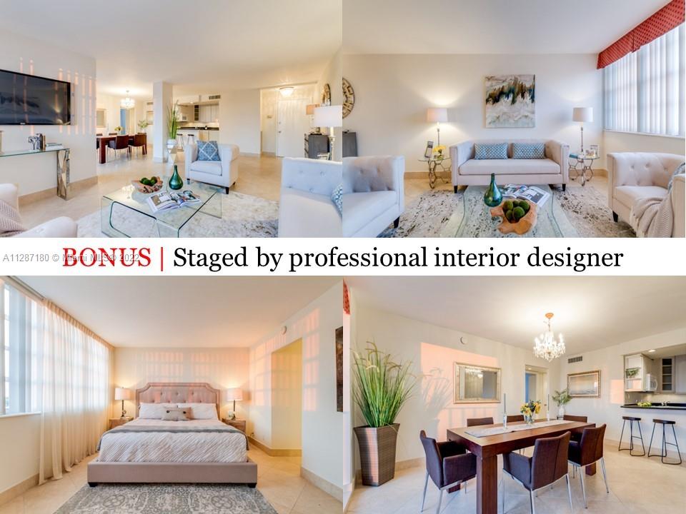 Photo of 1400 Ocean Drive #604, Hollywood, Florida, 33019 - BONUS | This unit has been staging by professional interior designer. It will gibe idea how this unit looks with contemporary furniture