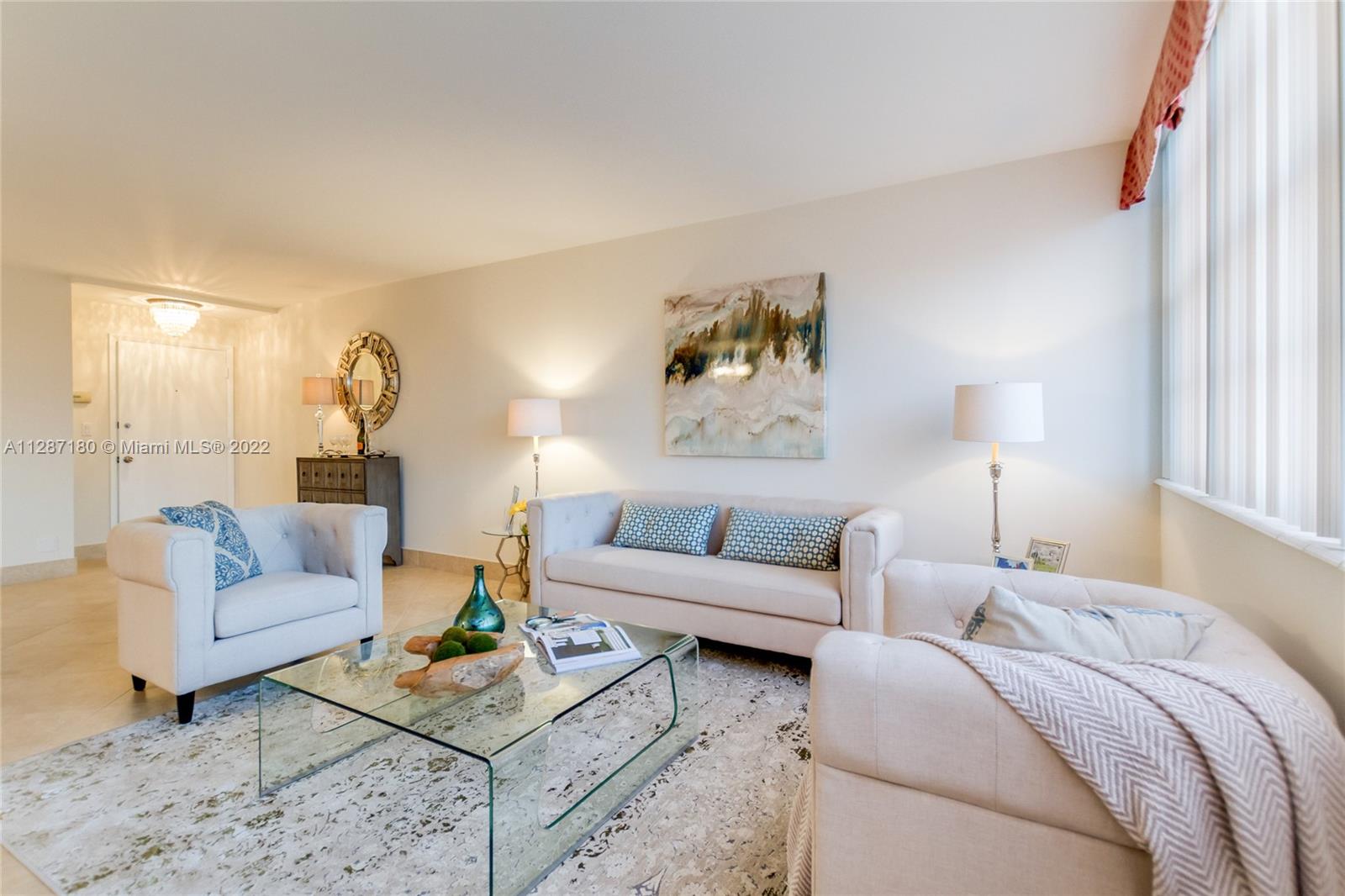 Photo of 1400 Ocean Drive #604, Hollywood, Florida, 33019 - Living staged