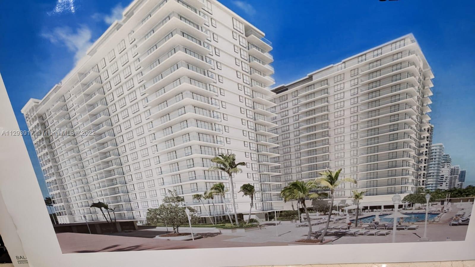 Photo of 9801 Collins Ave #6I, Bal Harbour, Florida, 33154 - BALMORAL Condo after glass balconies installed, concrete work and new color fresh Paint