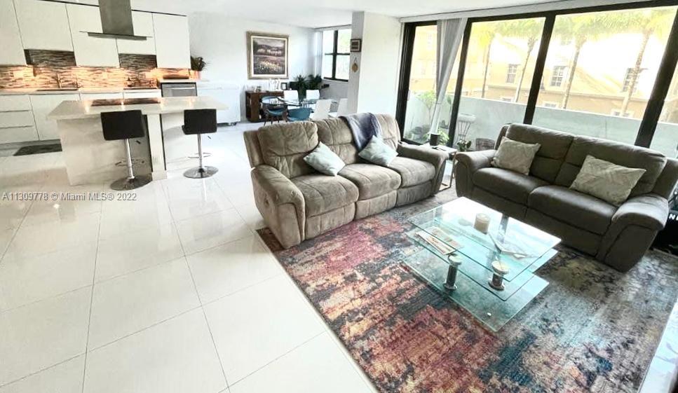 Photo of 2049 Ocean Dr #207, Hallandale Beach, Florida, 33009 - Living Room/Kitchen Layout