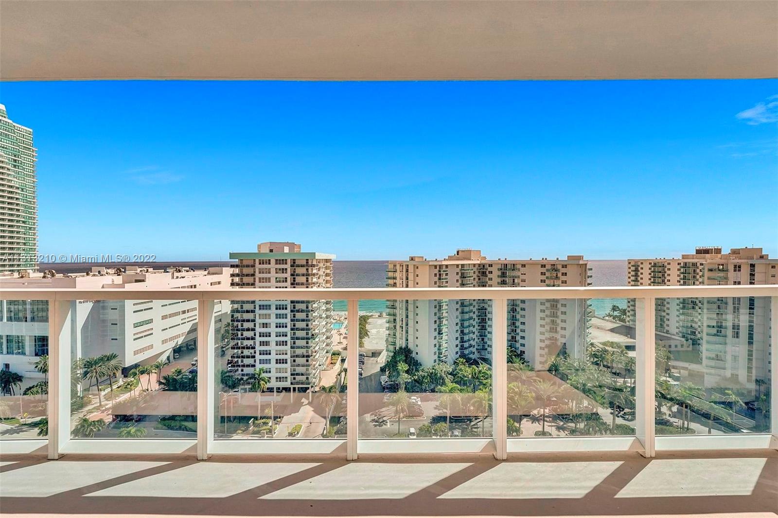 Photo of 3800 Ocean Dr #1720, Hollywood, Florida, 33019 - clear views of the Atlantic Ocean from this amazing wraparound balcony. You can see both the Ocean and the Intracoastal from here.