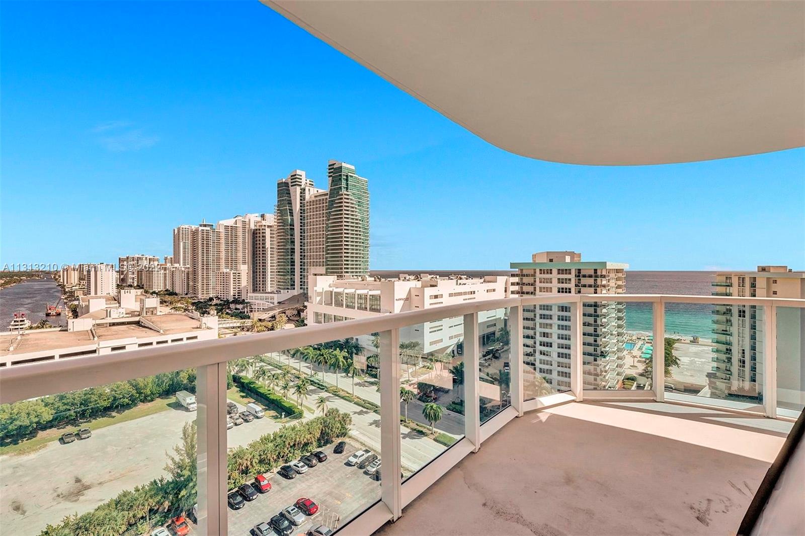 Photo of 3800 Ocean Dr #1720, Hollywood, Florida, 33019 - balcony corner looking Northeast