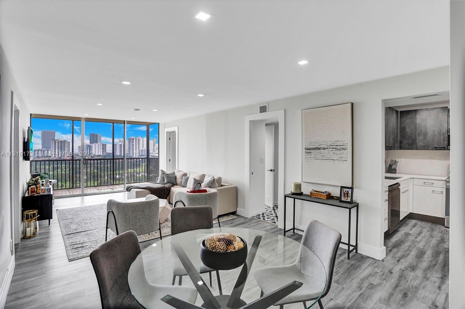Photo of 20335 Country Club Dr #2004, Aventura, Florida, 33180 - Living/ Dining Area - Completely Renovated Apartment