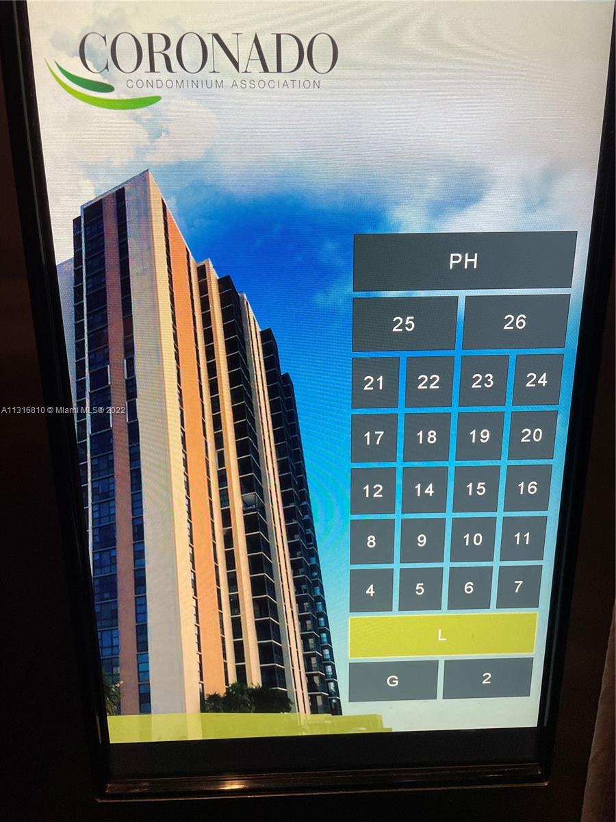 Photo of 20301 Country Club Dr #523, Aventura, Florida, 33180 - Elevator key pad