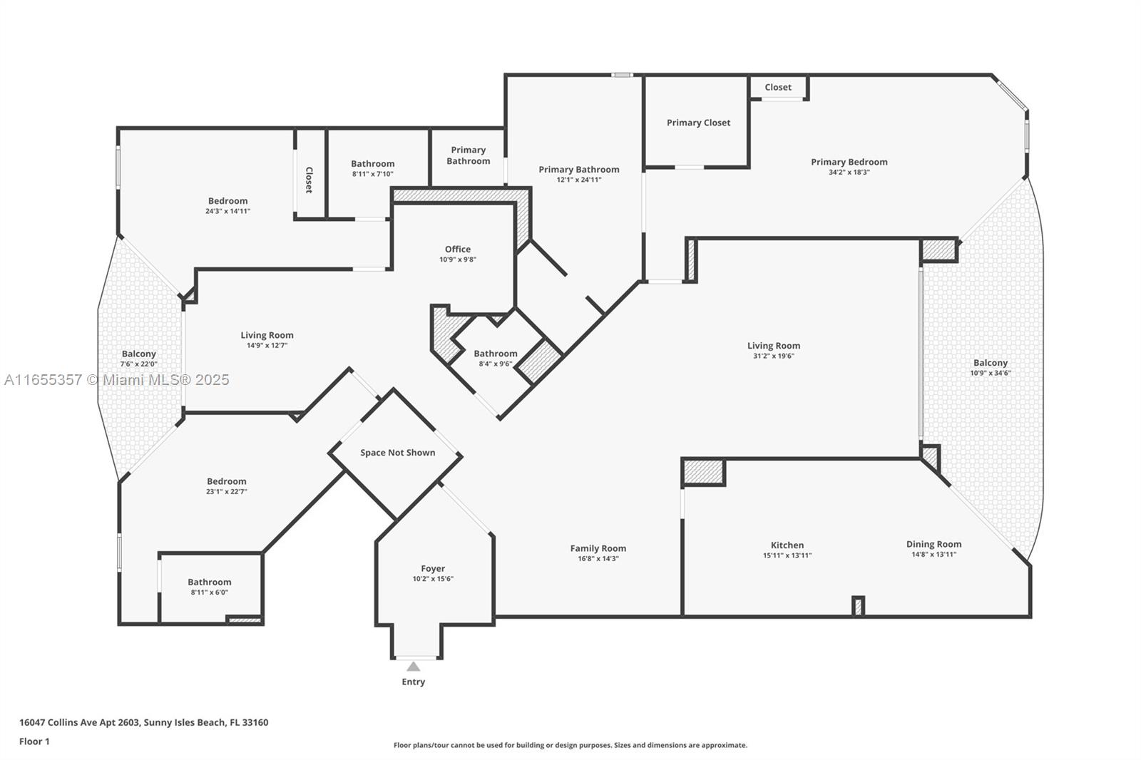 Photo of 16047 Collins Ave  #2603, Sunny Isles Beach, Florida, 33160 - 