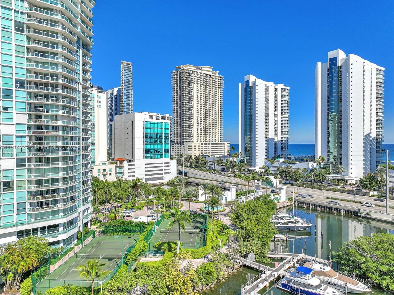 Photo of 16445 Collins Ave (Direct Ocean View /Corner Unit)  #1426, Sunny Isles Beach, Florida, 33160 - Tennis Court and dock