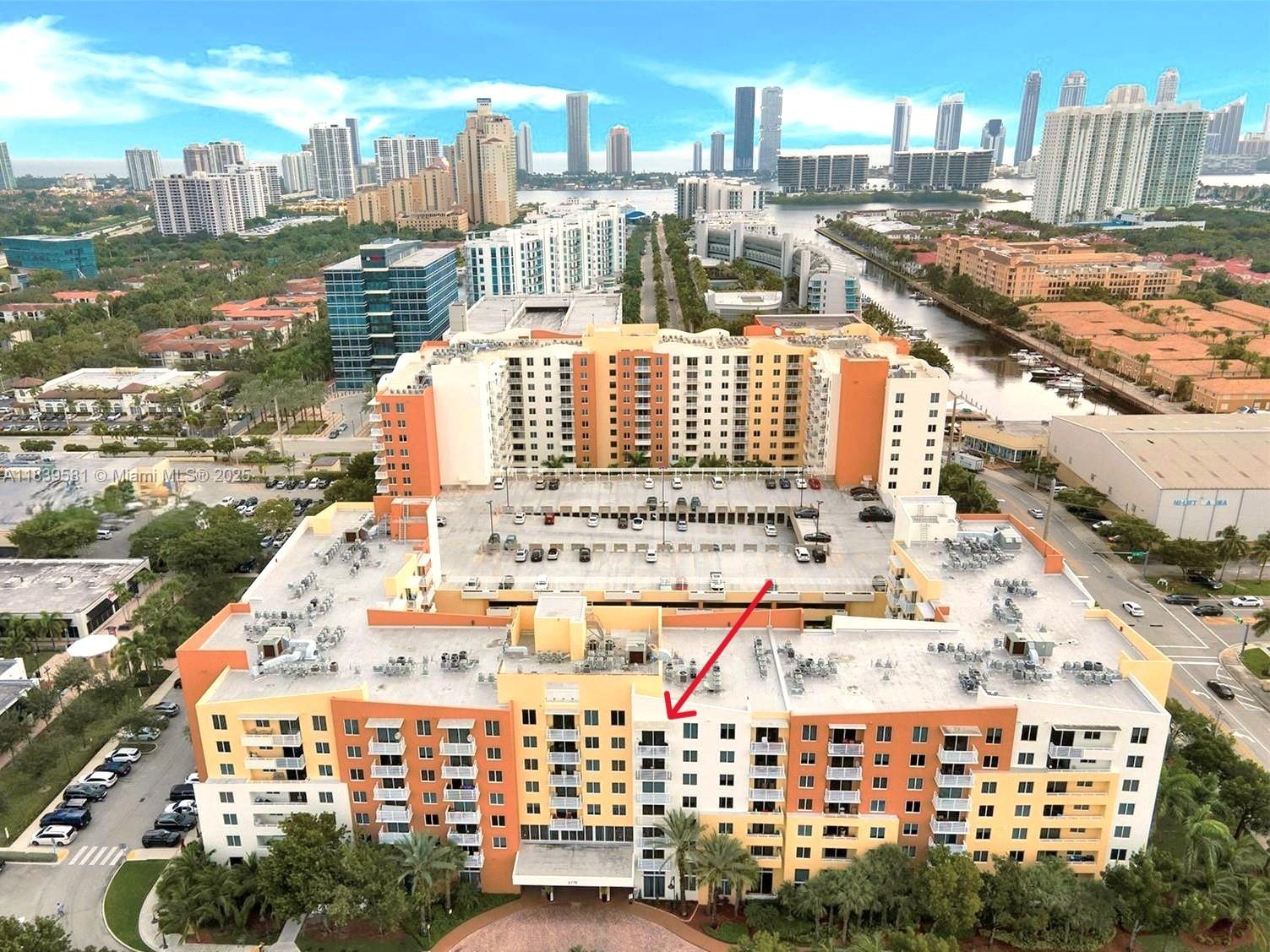 Photo of 2775 187th St #PH10, Aventura, Florida, 33180 - Arrow pointing to Penthouse 10