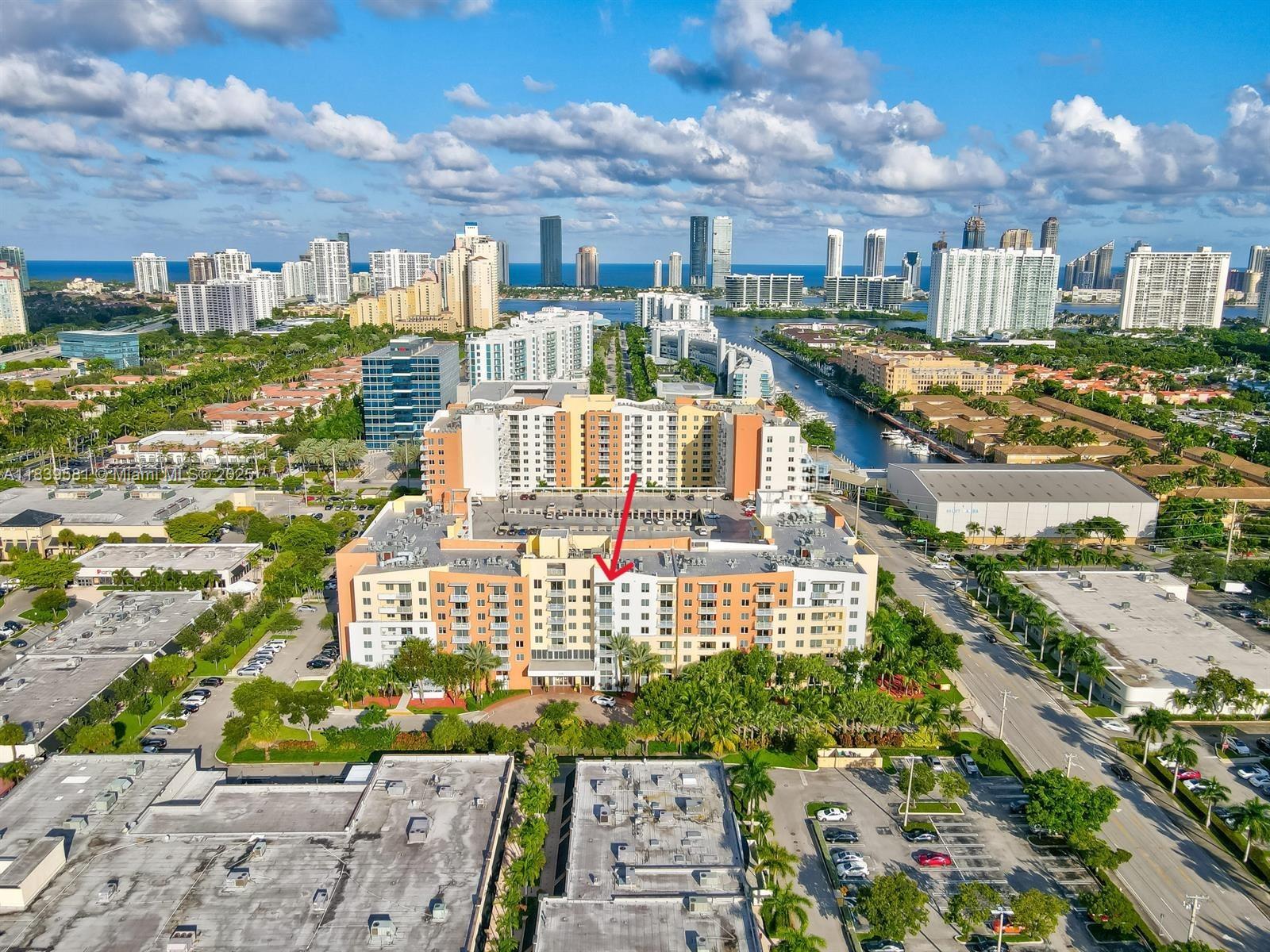 Photo of 2775 187th St #PH10, Aventura, Florida, 33180 - Arrow pointing to Penthouse 10 - Very close to water and parks!