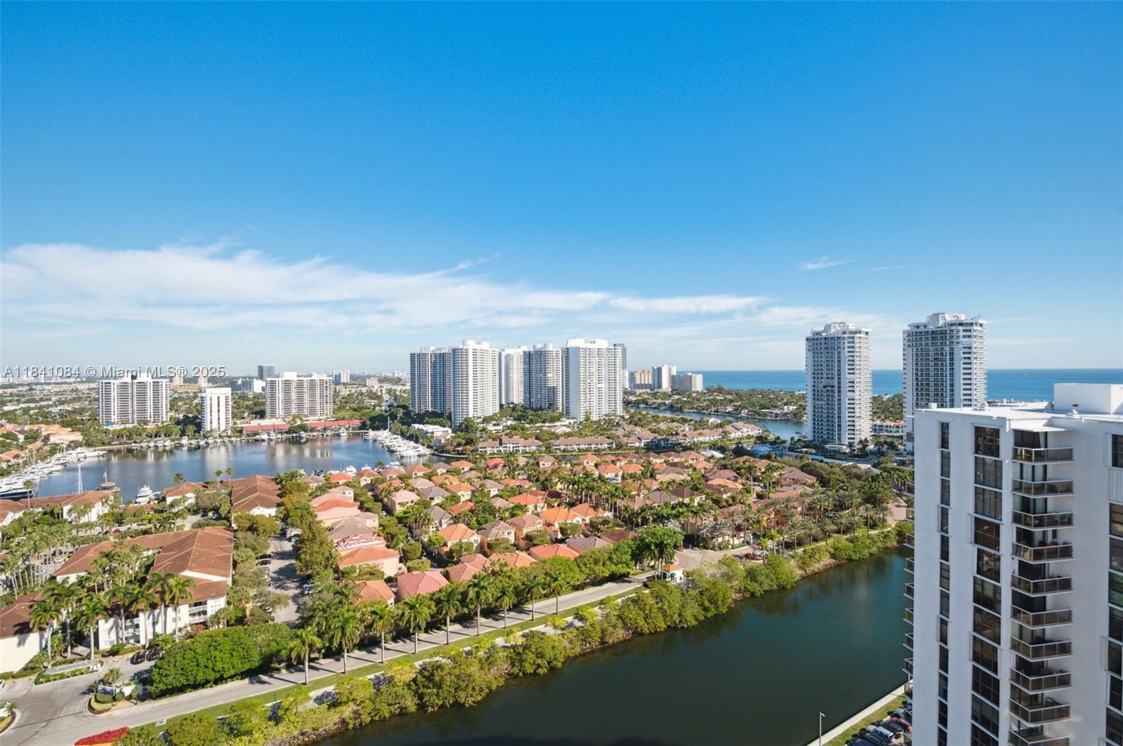 Photo of 3675 Country Club Dr #2502, Aventura, Florida, 33180 - Balcony View of Intracoastal and Ocean