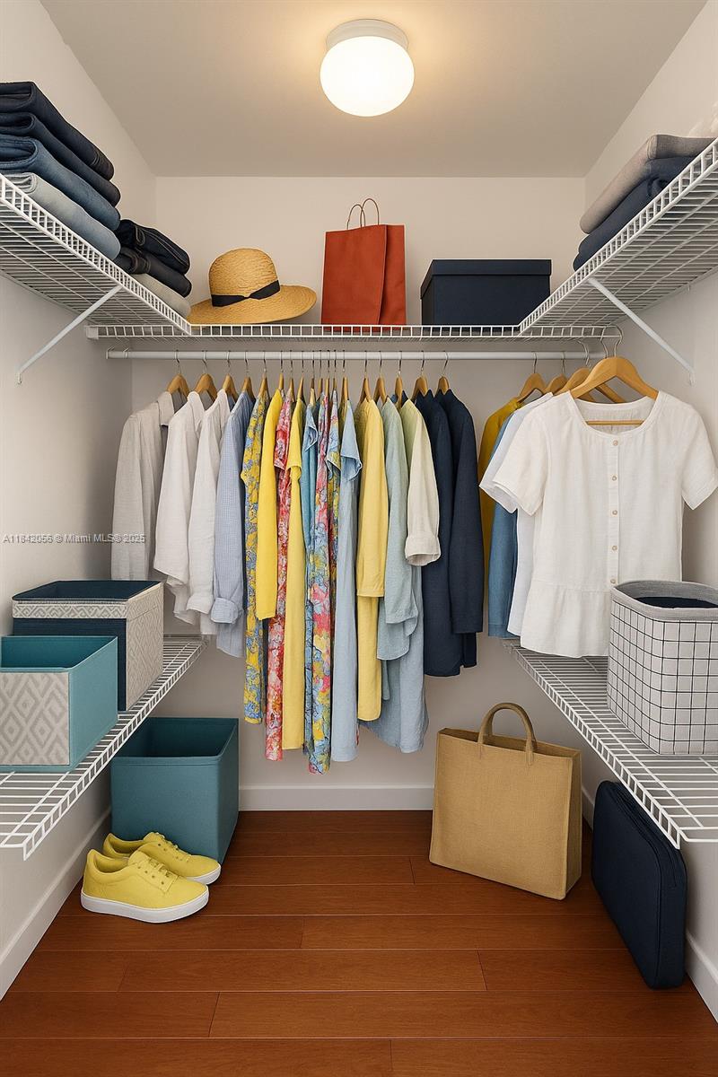Photo of 1745 Hallandale Beach Blvd  #501W, Hallandale Beach, Florida, 33009 - Staged Master Walk-in Closet