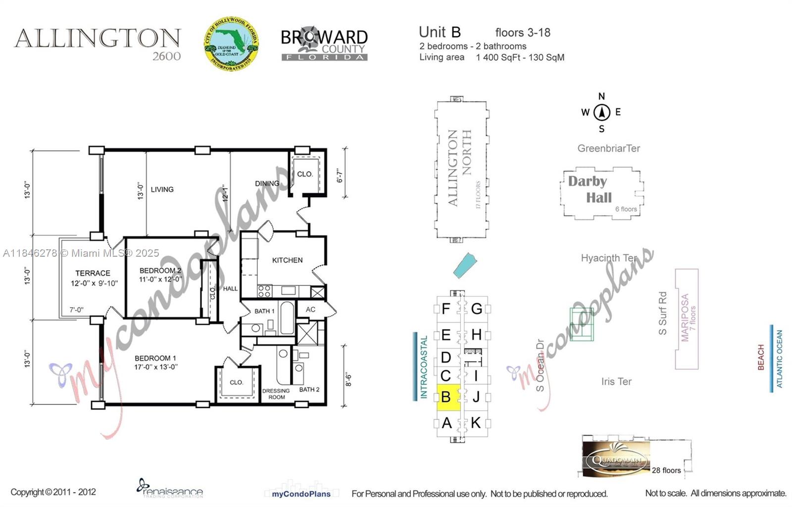 Photo of 1600 Ocean Dr  #7B, Hollywood, Florida, 33019 - 