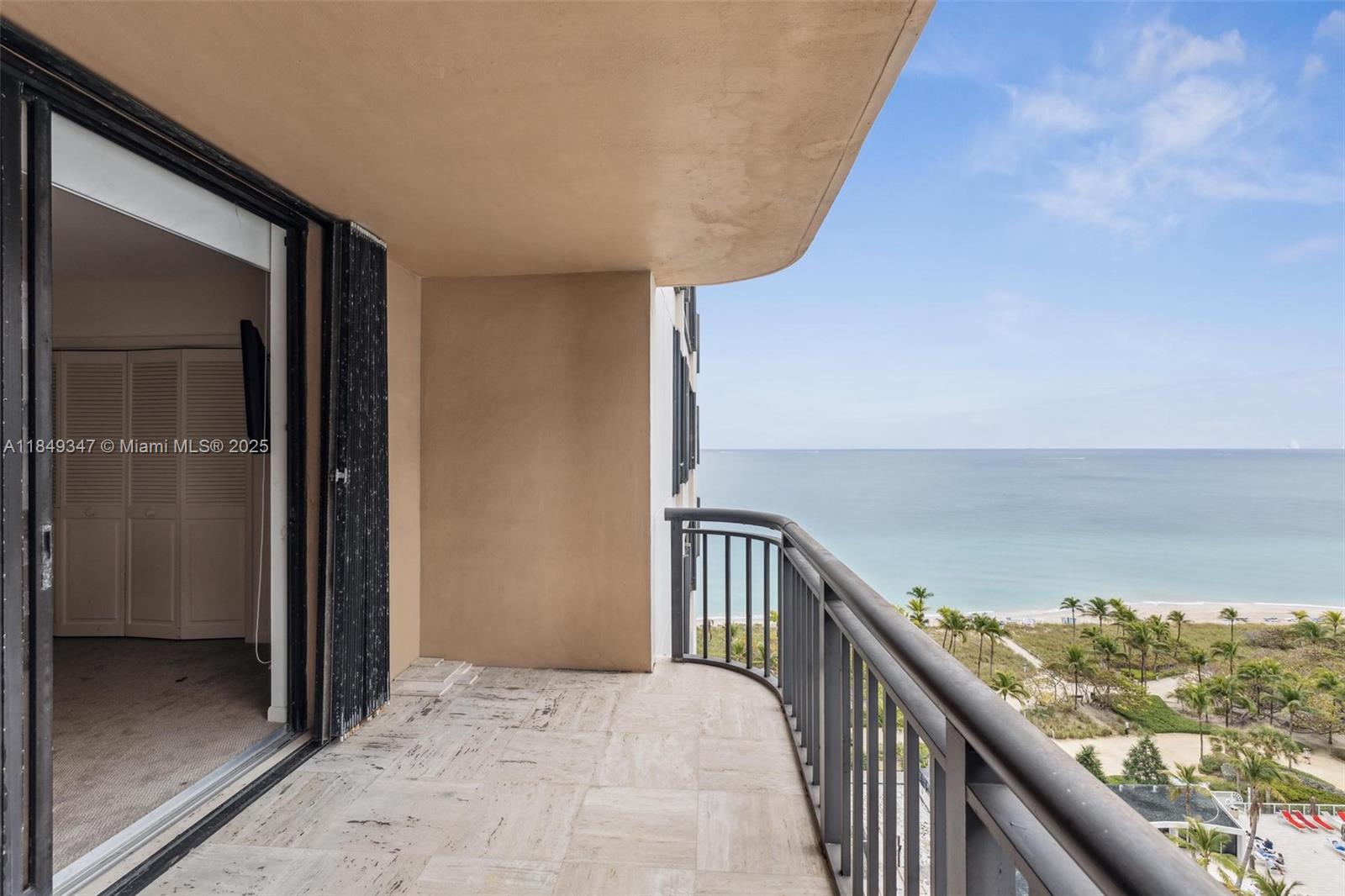 Photo of 10175 Collins Ave  #1202, Bal Harbour, Florida, 33154 - SOUTH FACING BALCONY, ACCESS FROM MASTER AND SECOND BDRMS
